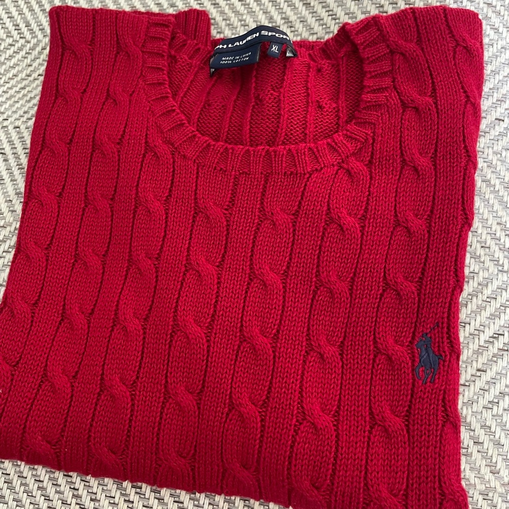Ralph Lauren Cable-Knit Cotton Short-Sleeve Sweater